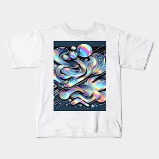 Holographic Harmony Abstract Illustration Kids T-Shirt